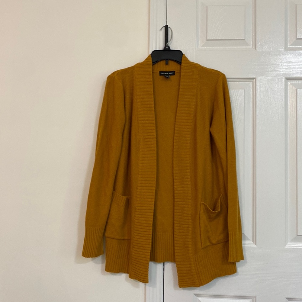 Mustard Yellow Sweater Cardigan